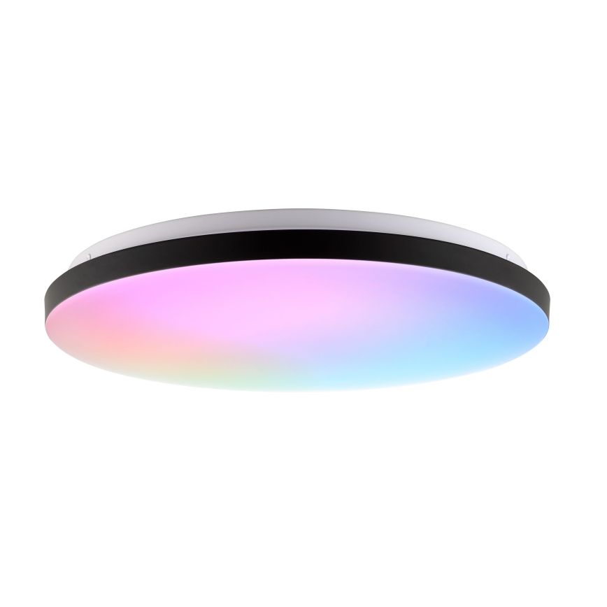 Brilliant - LED RGBW himmennettävä kattovalaisin LIVIO LED/20W/230V 3000-6500K halkaisija 38,5 cm musta + kaukosäädin