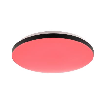 Brilliant - LED RGBW himmennettävä kattovalaisin LIVIO LED/20W/230V 3000-6500K halkaisija 38,5 cm musta + kaukosäädin