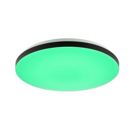 Brilliant - LED RGBW himmennettävä kattovalaisin LIVIO LED/20W/230V 3000-6500K halkaisija 38,5 cm musta + kaukosäädin