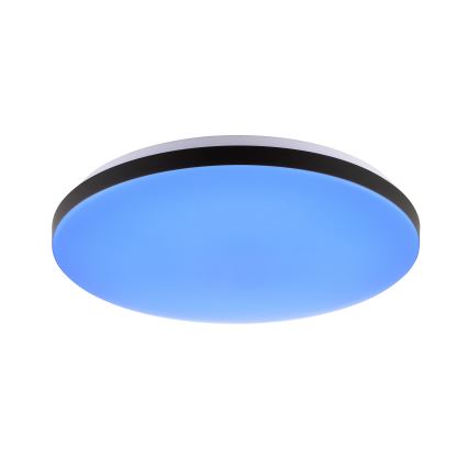 Brilliant - LED RGBW himmennettävä kattovalaisin LIVIO LED/20W/230V 3000-6500K halkaisija 38,5 cm musta + kaukosäädin