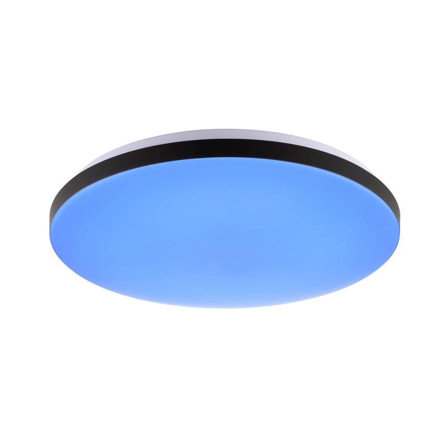 Brilliant - LED RGBW himmennettävä kattovalaisin LIVIO LED/20W/230V 3000-6500K halkaisija 38,5 cm musta + kaukosäädin