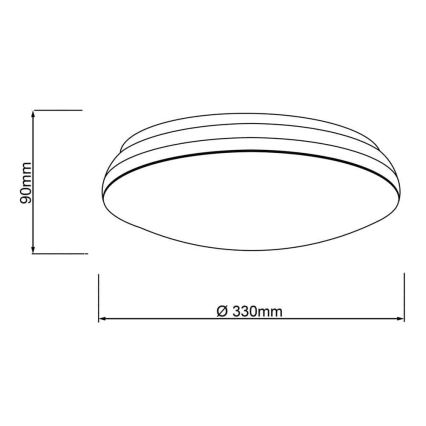 Brilliant - LED RGBW Himmennettävä kattovalo MIDWAY LED/14W/230V 3100-6500K Wi-Fi Tuya + kauko-ohjaus