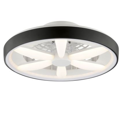 Brilliant - LED RGBW himmennettävä kattotuuletin valolla GAIANO LED/48W/230V 2700-6500K musta + kaukosäädin