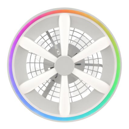 Brilliant - LED RGBW himmennettävä kattotuuletin valolla GAIANO LED/48W/230V 2700-6500K valkoinen + kaukosäädin