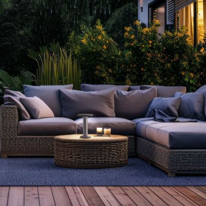 Brilliant - LED aurinkokennolla himmennettävä kosketuslamppu MAGUA LED/2W/3,7V 2000 mAh IP44 musta