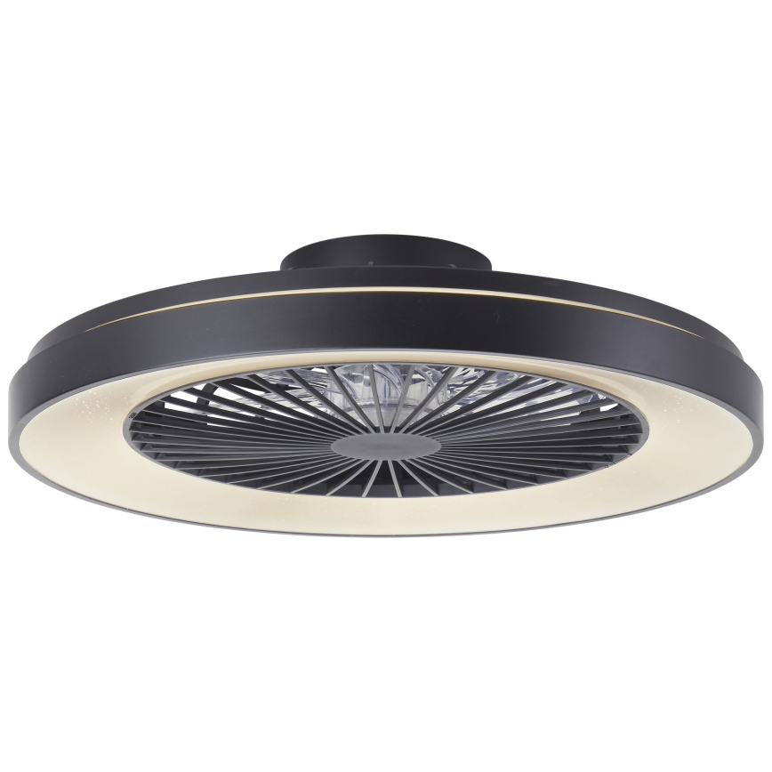 Brilliant - LED RGBW himmennettävä kattotuuletin MAZZARO LED/24W/230V 3000-6500K Ø 58 cm musta + kaukosäädin
