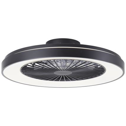 Brilliant - LED RGBW himmennettävä kattotuuletin MAZZARO LED/24W/230V 3000-6500K Ø 58 cm musta + kaukosäädin