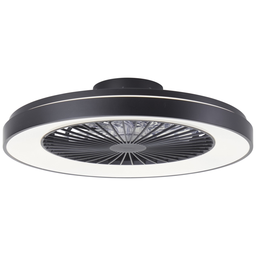 Brilliant - LED RGBW himmennettävä kattotuuletin MAZZARO LED/24W/230V 3000-6500K Ø 58 cm musta + kaukosäädin
