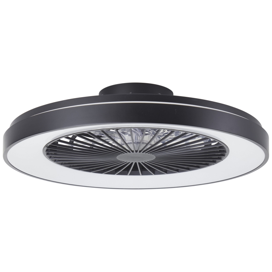 Brilliant - LED RGBW himmennettävä kattotuuletin MAZZARO LED/24W/230V 3000-6500K Ø 58 cm musta + kaukosäädin