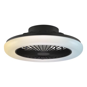 Brilliant - MONTERO himmennettävä LED-kattovalaisin tuulettimella, 20 W, 230 V, 2700–6500 K, Ø 42 cm, musta + kaukosäädin