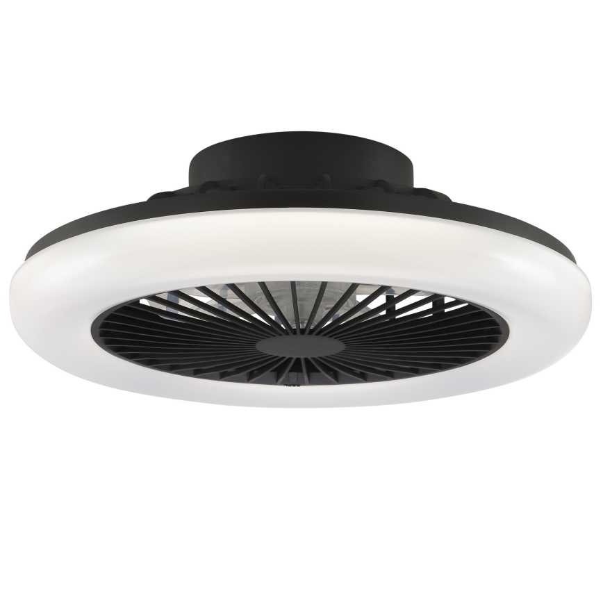 Brilliant - MONTERO himmennettävä LED-kattovalaisin tuulettimella, 20 W, 230 V, 2700–6500 K, Ø 42 cm, musta + kaukosäädin
