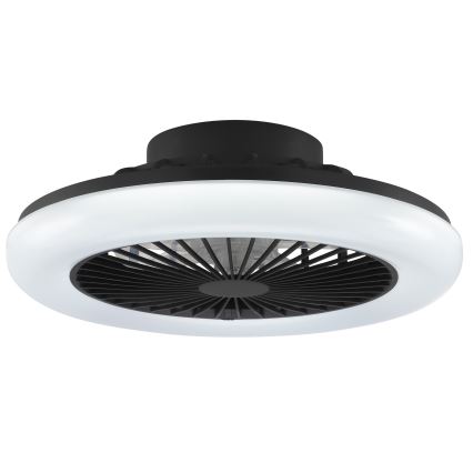 Brilliant - MONTERO himmennettävä LED-kattovalaisin tuulettimella, 20 W, 230 V, 2700–6500 K, Ø 42 cm, musta + kaukosäädin