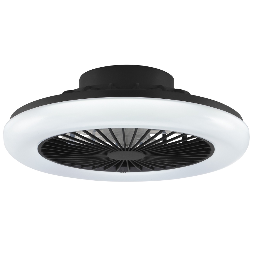 Brilliant - MONTERO himmennettävä LED-kattovalaisin tuulettimella, 20 W, 230 V, 2700–6500 K, Ø 42 cm, musta + kaukosäädin
