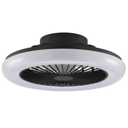 Brilliant - MONTERO himmennettävä LED-kattovalaisin tuulettimella, 20 W, 230 V, 2700–6500 K, Ø 42 cm, musta + kaukosäädin