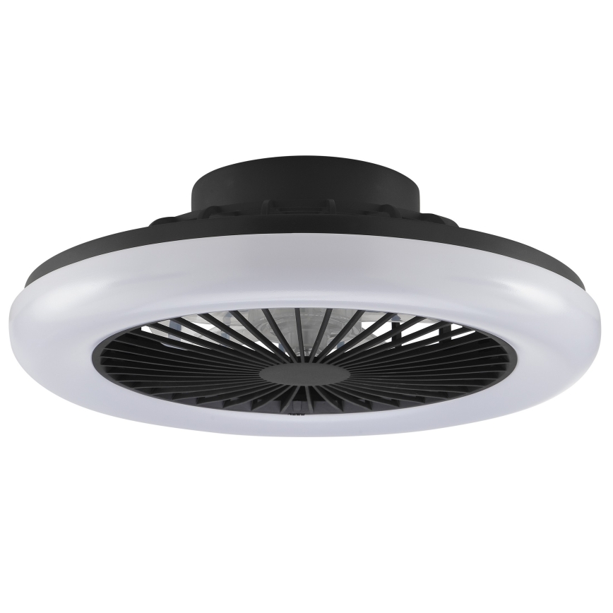 Brilliant - MONTERO himmennettävä LED-kattovalaisin tuulettimella, 20 W, 230 V, 2700–6500 K, Ø 42 cm, musta + kaukosäädin