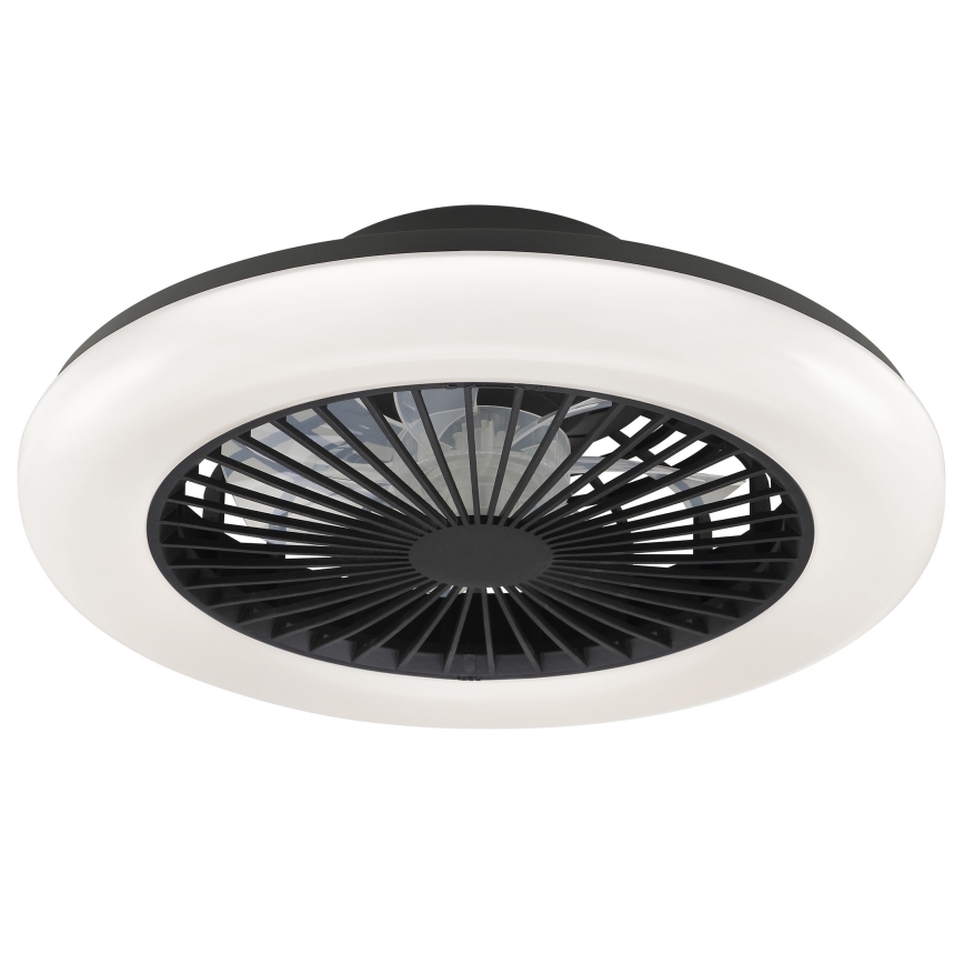 Brilliant - MONTERO himmennettävä LED-kattovalaisin tuulettimella, 20 W, 230 V, 2700–6500 K, Ø 42 cm, musta + kaukosäädin