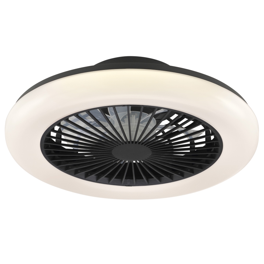 Brilliant - MONTERO himmennettävä LED-kattovalaisin tuulettimella, 20 W, 230 V, 2700–6500 K, Ø 42 cm, musta + kaukosäädin