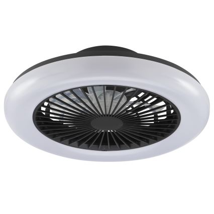 Brilliant - MONTERO himmennettävä LED-kattovalaisin tuulettimella, 20 W, 230 V, 2700–6500 K, Ø 42 cm, musta + kaukosäädin