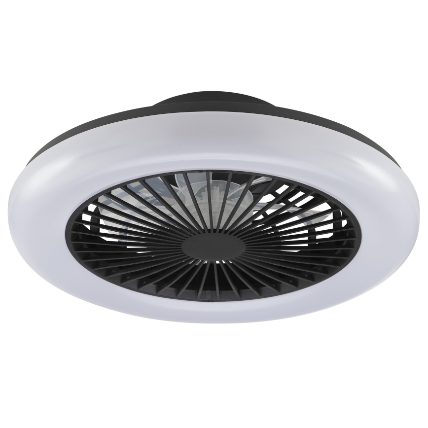 Brilliant - MONTERO himmennettävä LED-kattovalaisin tuulettimella, 20 W, 230 V, 2700–6500 K, Ø 42 cm, musta + kaukosäädin