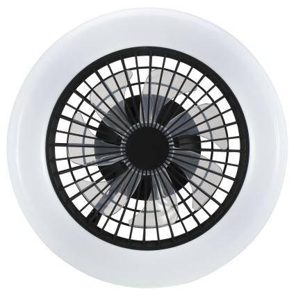 Brilliant - MONTERO himmennettävä LED-kattovalaisin tuulettimella, 20 W, 230 V, 2700–6500 K, Ø 42 cm, musta + kaukosäädin
