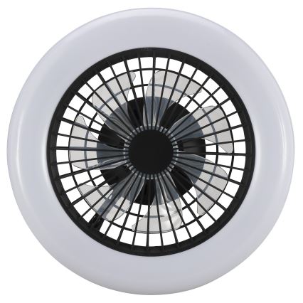 Brilliant - MONTERO himmennettävä LED-kattovalaisin tuulettimella, 20 W, 230 V, 2700–6500 K, Ø 42 cm, musta + kaukosäädin