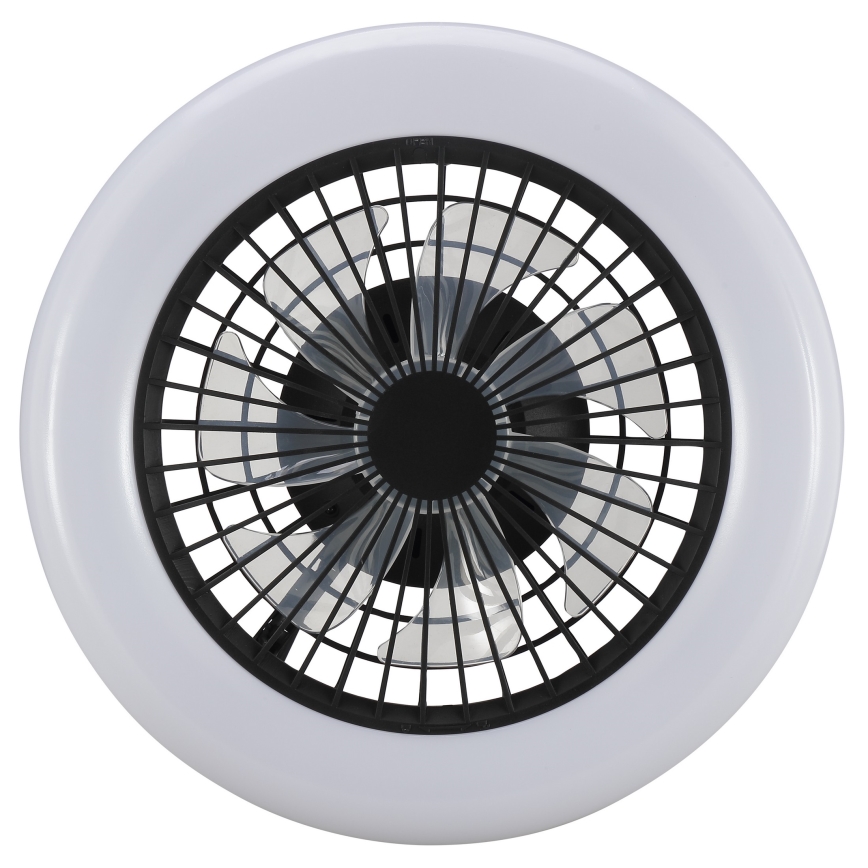 Brilliant - MONTERO himmennettävä LED-kattovalaisin tuulettimella, 20 W, 230 V, 2700–6500 K, Ø 42 cm, musta + kaukosäädin