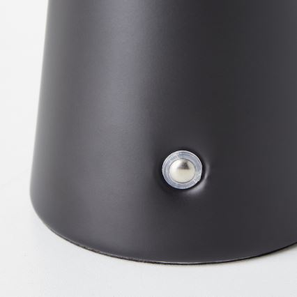 Brilliant - LED himmennettävä kosketusohjattu ulkokäyttöön tarkoitettu pöytävalaisin MUFFIN LED/3W/5V USB 2600 mAh IP44 musta