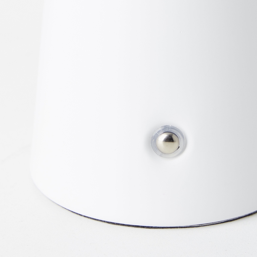 Brilliant - LED himmennettävä kosketusohjattu ulkokäyttöön tarkoitettu pöytävalaisin MUFFIN LED/3W/5V USB 2600 mAh IP44 valkoinen