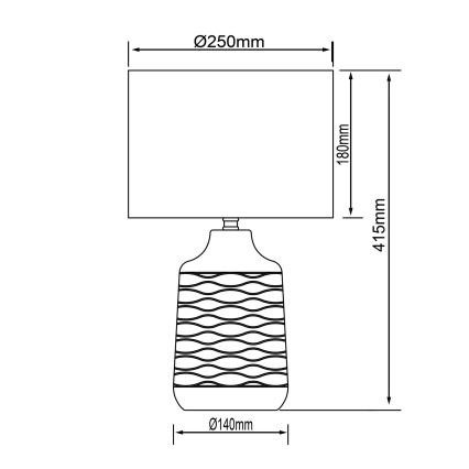 Brilliant - Pöytälamppu ILYSA 1xE14/40W/230V valkoinen/harmaa