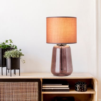 Brilliant - Pöytävalaisin HYDRA 1xE27/60W/230V vaaleanpunainen