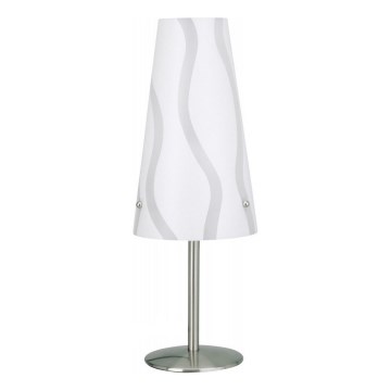 Brilliant - Pöytävalaisin ISI 1xE14/40W/230V valkoinen/harmaa/kiiltävä kromi