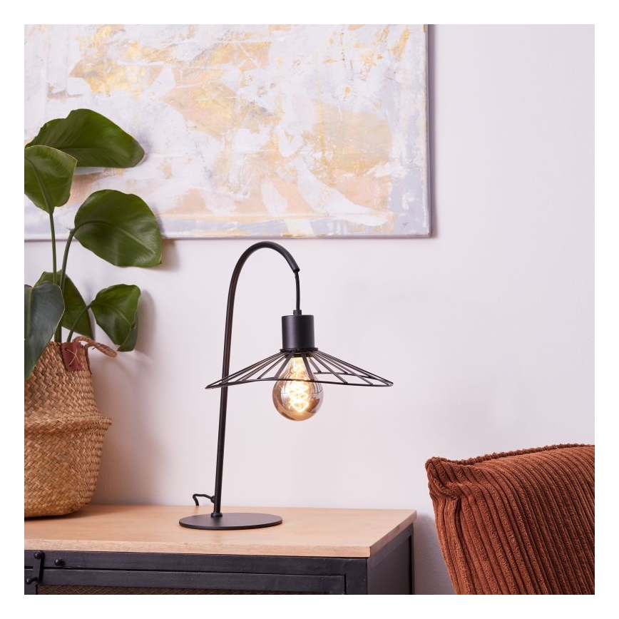 Brilliant - Pöytävalaisin LEIKA 1xE27/52W/230V musta