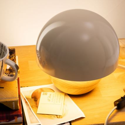 Brilliant - Pöytävalaisin NALAM 1xE14/40W/230V harmaa/tuhka