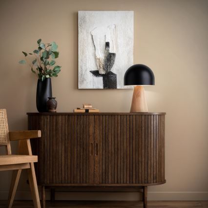 Brilliant - Pöytävalaisin NALAM 1xE14/40W/230V musta/tuhka