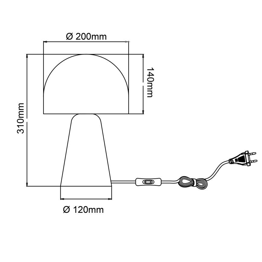 Brilliant - Pöytävalaisin NALAM 1xE14/40W/230V musta/tuhka