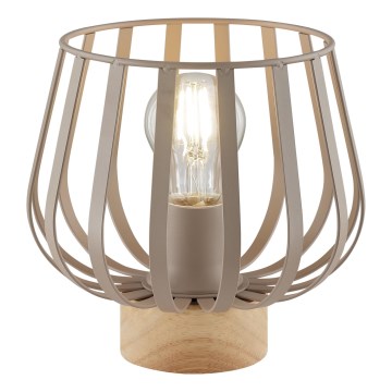 Brilliant - Pöytävalaisin NORDIC CAGE 1xE27/20W/230V beige