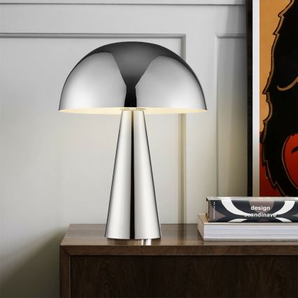 Brilliant - Pöytävalaisin SIGRUN 1xE14/28W/230V kiiltävä kromi