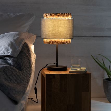 Brilliant - Pöytävalaisin WATERLILLY 1xE27/60W/230V harmaa