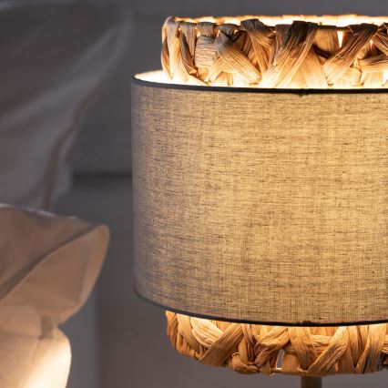 Brilliant - Pöytävalaisin WATERLILLY 1xE27/60W/230V harmaa