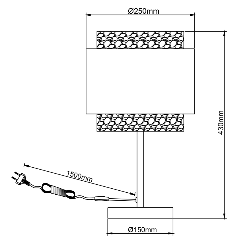 Brilliant - Pöytävalaisin WATERLILLY 1xE27/60W/230V kerma