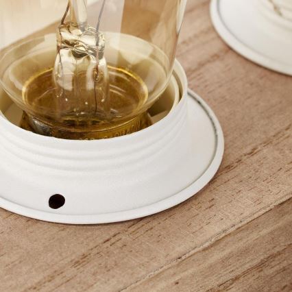 Brilliant - Pöytävalaisin WHITEWOOD 4xE27/60W/230V