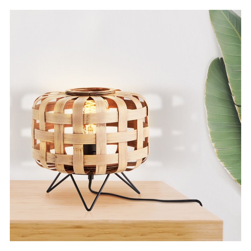 Brilliant - Pöytävalaisin WOODLINE 1xE27/40W/230V bambu