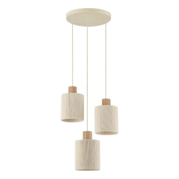 Brilliant - Riippuvalaisin ARLO kaapelilla 3xE27/20W/230V Ø 40 cm kerma