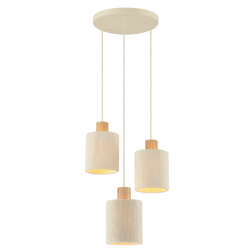 Brilliant - Riippuvalaisin ARLO kaapelilla 3xE27/20W/230V Ø 40 cm kerma