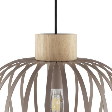 Brilliant - Riippuvalaisin johdolla NORDIC CAGE 1xE27/20W/230V halkaisija 35 cm beige