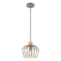 Brilliant - Riippuvalaisin langalla NORDIC CAGE 1xE27/20W/230V halkaisija 25 cm beige