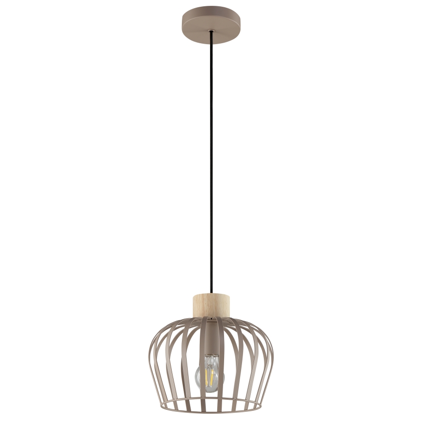 Brilliant - Riippuvalaisin langalla NORDIC CAGE 1xE27/20W/230V halkaisija 25 cm beige