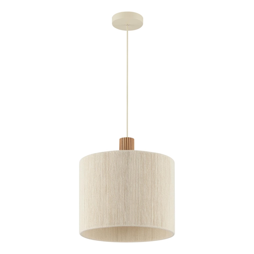 Brilliant - Riippuvalaisin vaijerilla ARLO 1xE27/20W/230V, halkaisija 35 cm, kermanvalkoinen