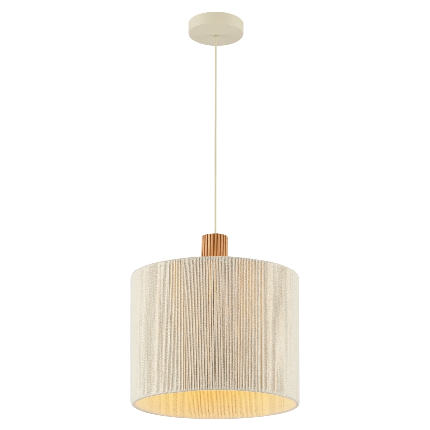 Brilliant - Riippuvalaisin vaijerilla ARLO 1xE27/20W/230V, halkaisija 35 cm, kermanvalkoinen