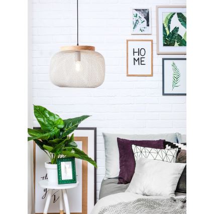 Brilliant - riippuvalaisin vaijerilla GIADA 1xE27/40W/230V halkaisija 39 cm harmaa